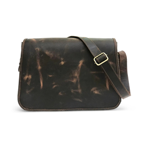 Sacoche pour ordinateur portable vintage en cuir véritable pour homme, sacoche pour ordinateur de 7 pouces, fermeture à glissière, sac de travail léger - Product Image 3