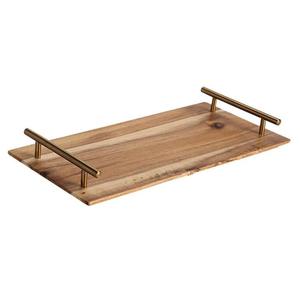 Bandeja de lujo para servir alimentos con asas doradas, de calidad alimentaria, para uso comercial, bandejas decorativas para decoración de bodas, suministros para restaurantes - Product Image 3