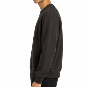 Sweat-shirt pour homme, col rond, noir, premium, lourd, décontracté, pull-over, style oversize, vêtements décontractés pour homme, style de vie pour homme - Product Image 3