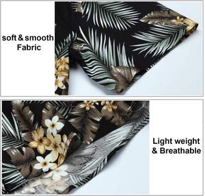 Camicia hawaiana a maniche corte da uomo con stampa tropicale, abbottonata, per l'estate, casual, da spiaggia, stile <span class=keywords><strong>Aloha</strong></span>, perfetta per feste hawaiane - Product Image 3