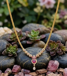 Collar Divyoro con Diseño Floral, Chapado en Oro, Aleación de Cobre, Joyería Clásica Romántica para Mujer, Origen Orissa, para Bodas - Product Image 4