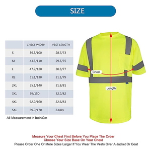 เสื้อยืดสีเหลืองส้ม ผ้าตาข่ายพีวีซี โลโก้สีต่างๆ  ขั้นต่ำในการสั่งซื้อ  เสื้อยืดแบบมองเห็นได้ชัดเจน  เสื้อผ้าทำงานแบบมองเห็นได้ชัดเจน ราคาขายส่ง - Product Image 6