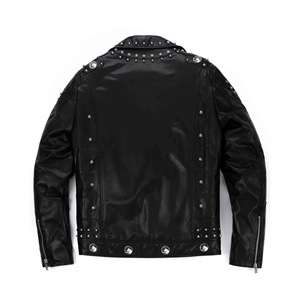 Chaqueta de Cuero para Motocicleta Cruiser, Protección Sólida, Resistente, con Elementos Amortiguadores y Aislamiento Térmico - Product Image 4