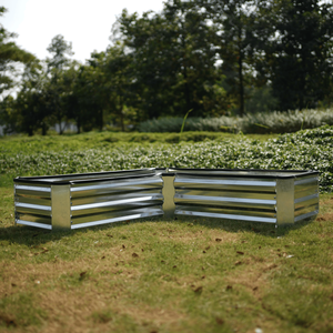 Bac à légumes surélevé modulaire en métal pour l'extérieur, en acier galvanisé, pour légumes et fleurs, grand bac de jardin surélevé, GB011 - Product Image 4