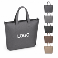 Sac fourre-tout durable en non-tissé avec poignées, fermeture éclair sécurisée, plusieurs couleurs, imprimé sérigraphié pour usage extérieur quotidien