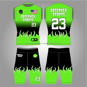 ชุดยูนิฟอร์ม 7v7 แบบกำหนดเอง ดีไซน์ใหม่ ลายพิมพ์แบบ Sublimation ชุดฝึกซ้อมฟุตบอลแบบ Flag Football 7 คน 100% กระชับพอดีตัว ชุดเสื้อเจอร์ซีย์แบบรัดรูป 7 คน - Product Image 1
