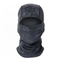 Pasamontañas al por mayor con logo personalizado, pasamontañas transpirable de poliéster de color liso para ciclismo, forro de pasamontañas para hombre, máscara facial completa para esquí.