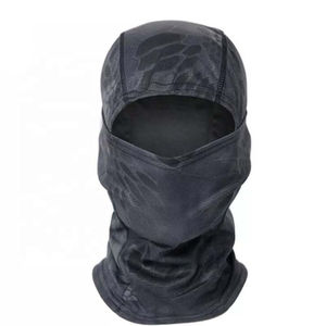 Pasamontañas al por mayor con logo personalizado, pasamontañas transpirable de poliéster de color liso para ciclismo, forro de pasamontañas para hombre, máscara facial completa para esquí. - Product Image 3