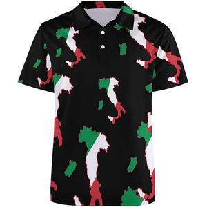 Camiseta de Golf para Hombre, Corte Ajustado, Estampada, Transpirable, de Secado Rápido, Manga Corta, Poliéster/Rayón, Tejido de Punto, Absorbe la Humedad - Product Image 5