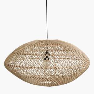 Lámpara Colgante de Mimbre Tejida a Mano con Diseño Floral, Pantalla de Luz Colgante de Mimbre Natural para Decoración Boho del Hogar, Venta al por Mayor - Product Image 5