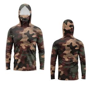 Sudadera con Capucha Personalizada para Hombre, de Secado Rápido, Protección Solar UPF 50, Transpirable, Antibacteriana, Resistente al Viento, de Spandex/Poliéster, para Pesca - Product Image 1