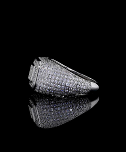 Anillo de boda exclusivo con diamante cultivado en laboratorio, engaste de canal en oro macizo, joyería de lujo para aniversario, regalo para hombre - Product Image 3