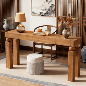 Consolle Lunga in Legno di Teak per Soggiorno, Tavolino Laterale per Casa, Appartamento, Hotel o Magazzino - Product Image 3