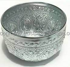 Aluminium Table Ware Food Serving Bowl Unique Design Silver Fruits Serving Bowl For <b>Wedding</b> Parties Use - Product Image 3