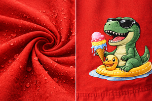 Shorts de plage pour hommes à séchage rapide, imprimés sur mesure avec motif de dinosaure de dessin animé – Maillots de bain à taille élastique – Fabrication OEM en gros - Product Image 5