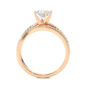 Anillo de Diamantes de 18K de Oro Real Cultivado en Laboratorio, 52 Piezas, Forma Redonda, Anillo de Compromiso para Mujer, para Exportación al por Mayor - Product Image 6