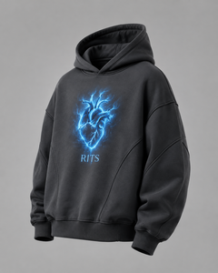 Sudadera con Capucha Rits, Corte Regular, Unisex, Felpa, Informal, para Invierno, 100% Algodón, con Bolsillos, Transpirable, Ecológica, Económica - Product Image 3
