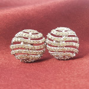 1.77 Cttw Round Cut White Natural Diamond Stud <b>Earrings</b> for Women in 925 Sterling Silver, Push <b>Back</b>, Prong Setting, 10x10mm - Product Image 2