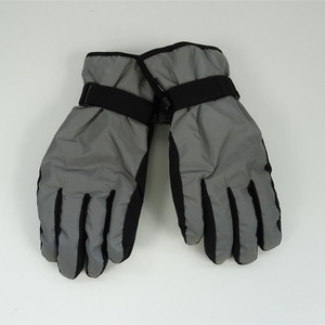 Guantes de esquí con dedos completos, blancos y negros, de poliéster, con cierre de gancho y bucle, unisex, para actividades al aire libre en invierno - Product Image 4