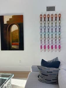 Chaînes en résine émeraude en gros, maillons créatifs pour la décoration intérieure, accents faits à la main, écologiques, boucles entrelacées, hôtel moderne - Product Image 2