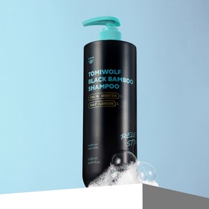 [TOMIWOLF] <b>Black</b> Bamboo <b>Shampoo</b> K-Beauty scalp care <b>Black</b> Bamboo Extract Daily <b>Hair</b> Care Cooling Scalp <b>Shampoo</b> - Product Image 4