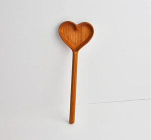 Heart-Shaped Acacia Wood Long Handle Serving <b>Measuring</b> <b>Spoon</b> Eco-Friendly Stocked Item by blossom crafts india - Product Image 3