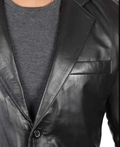 Men's Slim Fit PU Leather Motorcycle Jacket Casual <b>Turtleneck</b> Zipper Solid Color Winter Wear Regular Sleeve - Product Image 2