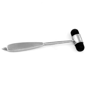 Martillo de percusión Dejerine, instrumentos de diagnóstico, acero inoxidable, plateado, herramienta médica para pruebas de reflejos, cabezal de goma de 2 lados - Product Image 6