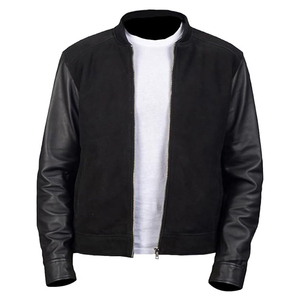 2026 OEM Hot Trending New Custom-Made Men's Black <b>Wool</b> Bomber Jacket Winter Stand Collar Front Logo Waterproof Eco-Friendly Low - Product Image 6