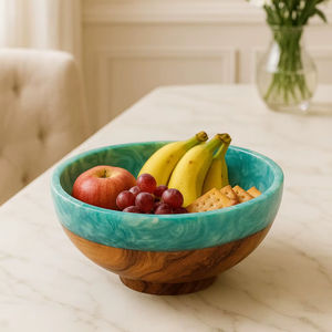 ชามเสิร์ฟเรซิ่นอีพ็อกซี่ดีไซน์หรูหราทันสมัยสำหรับตกแต่งบ้านสไตล์โมเดิร์น เพิ่มความโดดเด่นให้กับโต๊ะอาหารอย่างมีศิลปะ - Product Image 1