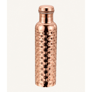 Botella de Cobre Puro Texturizada Hecha a Mano, Venta al por Mayor, Ecológica, Reutilizable, con Logotipo Personalizado, en Oferta - Product Image 3