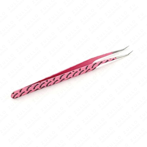 Custom Logo Angled Eyelash Extension Tweezers Stainless Steel <b>Precision</b> <b>Tool</b> for Volume Lash & Isolation - Product Image 5