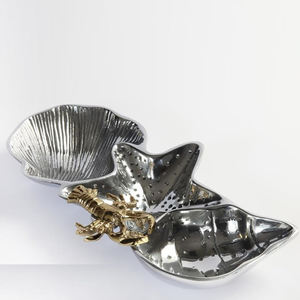 Bol en aluminium doré en forme d'étoile 3-en-1, design Scorpion, fait main, décoratif pour la cuisine, avec des caractéristiques élégantes et impressionnantes - Product Image 1