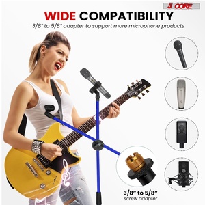 Support de microphone à 5 tiges, réglable en hauteur, avec bras télescopique extensible - Product Image 6