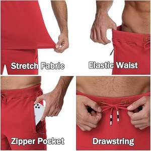 Ensemble décontracté deux pièces en tricot respirant pour hommes, grandes tailles, vente en gros de vêtements pour hommes, ensemble de shorts de fitness grande taille pour hommes - Product Image 6