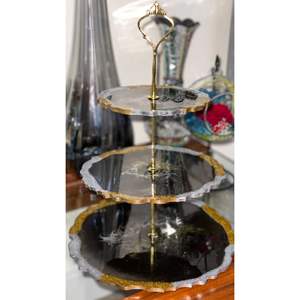 ฐานวางเค้กเรซิ่นเคลือบเงาสำหรับจัดโต๊ะปาร์ตี้และตกแต่ง - Product Image 5