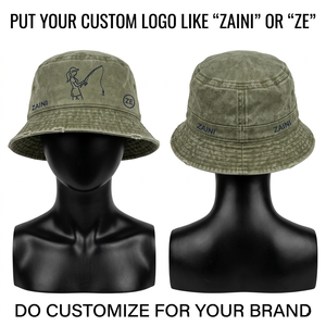 Chapeau Bob Unisexe ZAINI ZI-011 en Toile de Coton Premium 280 GSM avec Logo Brodé 3D Personnalisé et Écusson Tissé, Chapeau Multi-Panneaux Robuste - Product Image 2