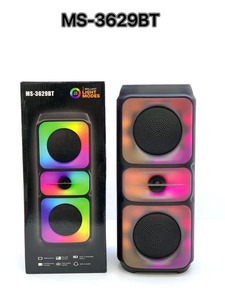 MS-3630BT Portable Boombox <b>Speaker</b> RGB LED <b>Wireless</b> Multimedia Audio System USB FM Karaoke for Home Party - Product Image 3