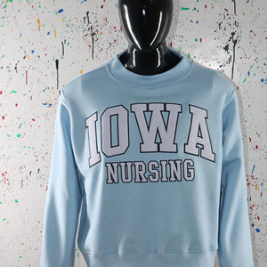 Sudadera IOWA para Hombre, Cuello Alto, Color Azul Cielo Claro, 100% Algodón, Hilos Finos de Invierno, Hecha a Medida - Product Image 1