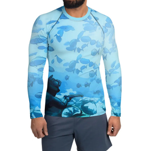 Rashguard homme entièrement personnalisé, durable, manches longues, vêtements de sport de haute qualité, respirant et léger. - Product Image 1