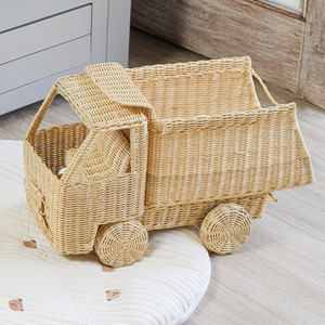 Camión de juguete de ratán con el diseño más adorable para niños, camiones de juguete de gran tamaño hechos a mano para niños pequeños - Product Image 6