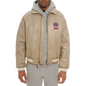 Premium Quality Streetwear Style Avirex <b>Leather</b> Bomber <b>Jacket</b> 100% Genuine <b>Leather</b> Patchwork Embroidered Custom <b>Leather</b> <b>Jacket</b> - Product Image 6