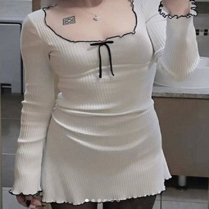 Vestidos Casuales para Mujer 2025-2026, Top Corto con Lazo y Dobladillo Festoneado, Nuevo, Alta Calidad, Precio Bajo al por Mayor, MOQ Alto - Product Image 2