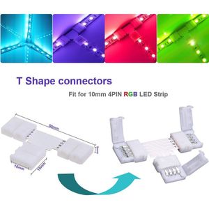 Kit Connettori per Strisce LED a 4 Pin 5050 RGB 10mm con 8 Tipi di Accessori Senza Saldatura, Fornitura Moore - Product Image 3