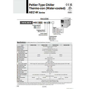 SMC Pneumatics Thermo-con HEC003-W5A-F Catégorie de produit Équipement de refroidissement - Product Image 2