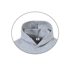 Ensemble de sweat-shirt à capuche gris pour homme, ensemble décontracté de couleur unie, survêtement 2 pièces, vêtements d'automne, tissu FRENCH TERRY - Product Image 4