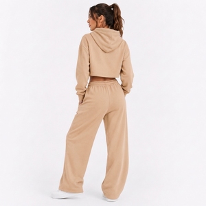 Womens Comfortable Two Piece Matching Clothing Set Cozy Pullover And Relaxed Pants For Daily Casual Wear - Product Image 2