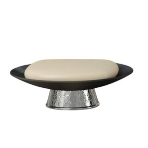 Modern Stainless Steel Countertop <b>Soap</b> <b>Holder</b> Metal <b>Soap</b> Dish With Unique Hammered Texture Base Stylish Bathroom Accessory - Product Image 2