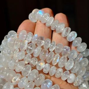 Wholesale 10 mm Natural Rainbow Moonstone <b>Beads</b> Rondelle <b>Direct</b> Manufacturer's Factory Blue Colored Fancy Gemstones - Product Image 1