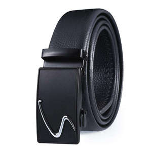 Cinturón de Vestir de Cuero para Hombre, Nuevo y Moderno, Hebilla de Aleación, Transpirable, Ajustable, de Cuero Vacuno Genuino, Suave, Informal, con Hebilla de Pin - Product Image 4